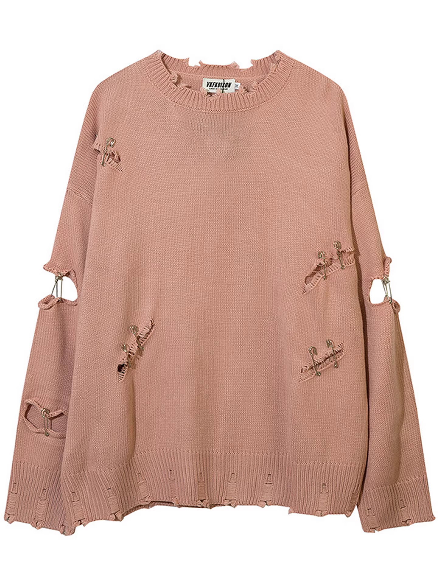 Áo len dệt kim cổ tròn dáng rộng thiết kế thông thường hàng ngày của Mars dành cho nam và nữ