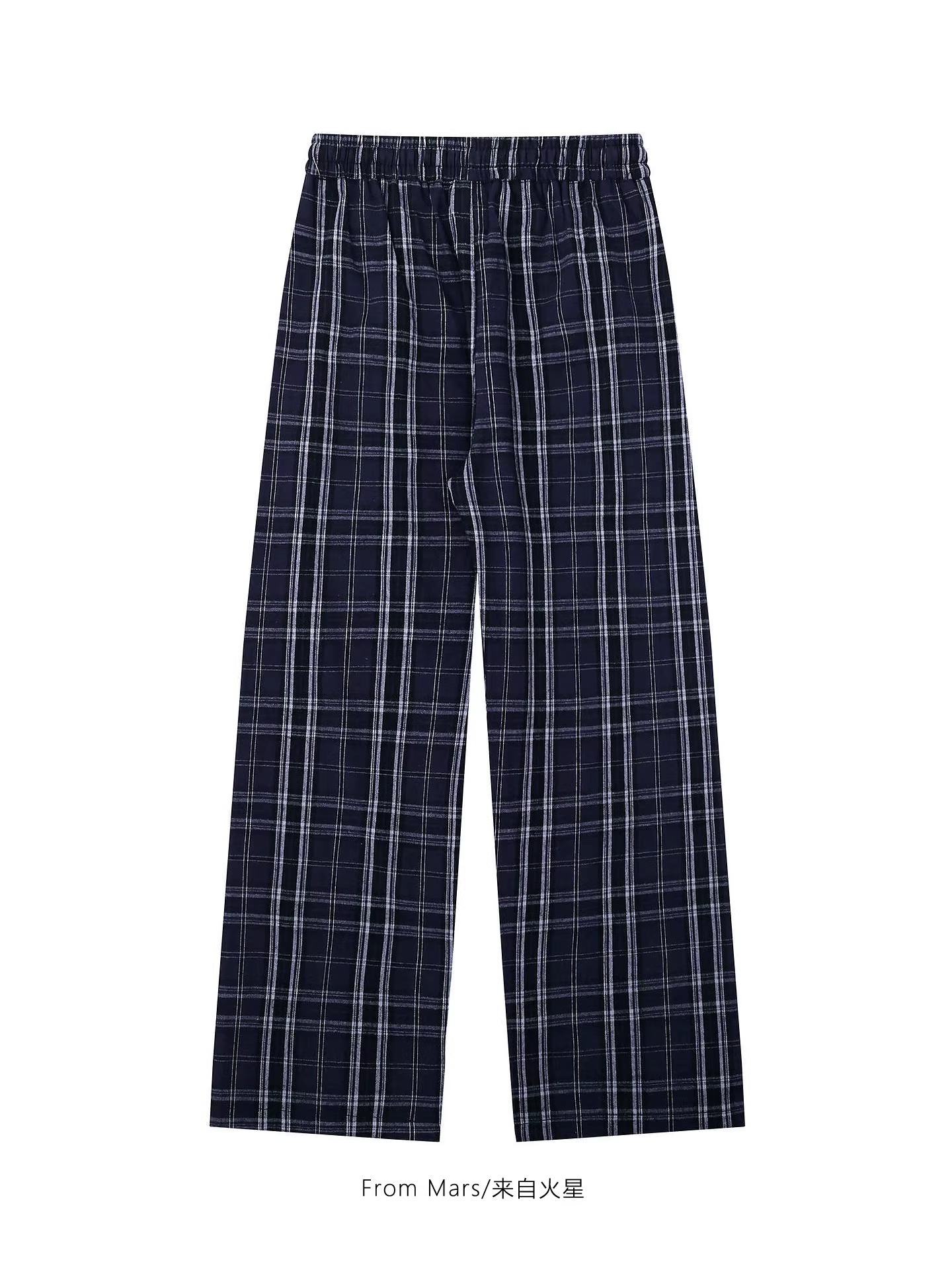 Quần ống rộng đa năng kiểu dáng đơn giản phong cách retro kẻ sọc quốc gia unisex phong cách độc đáo và sành điệu