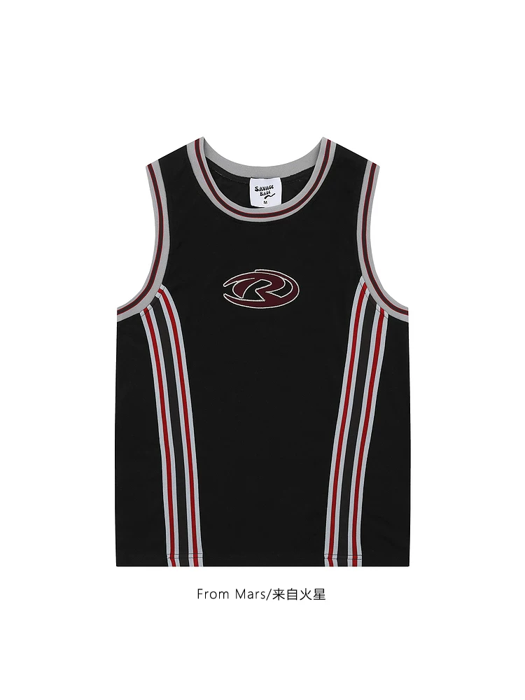 From Mars Behave với người khác một cách chân thành, áo vest không tay dáng rộng kiểu retro đường phố cao cấp, kiểu dáng unisex, không tay