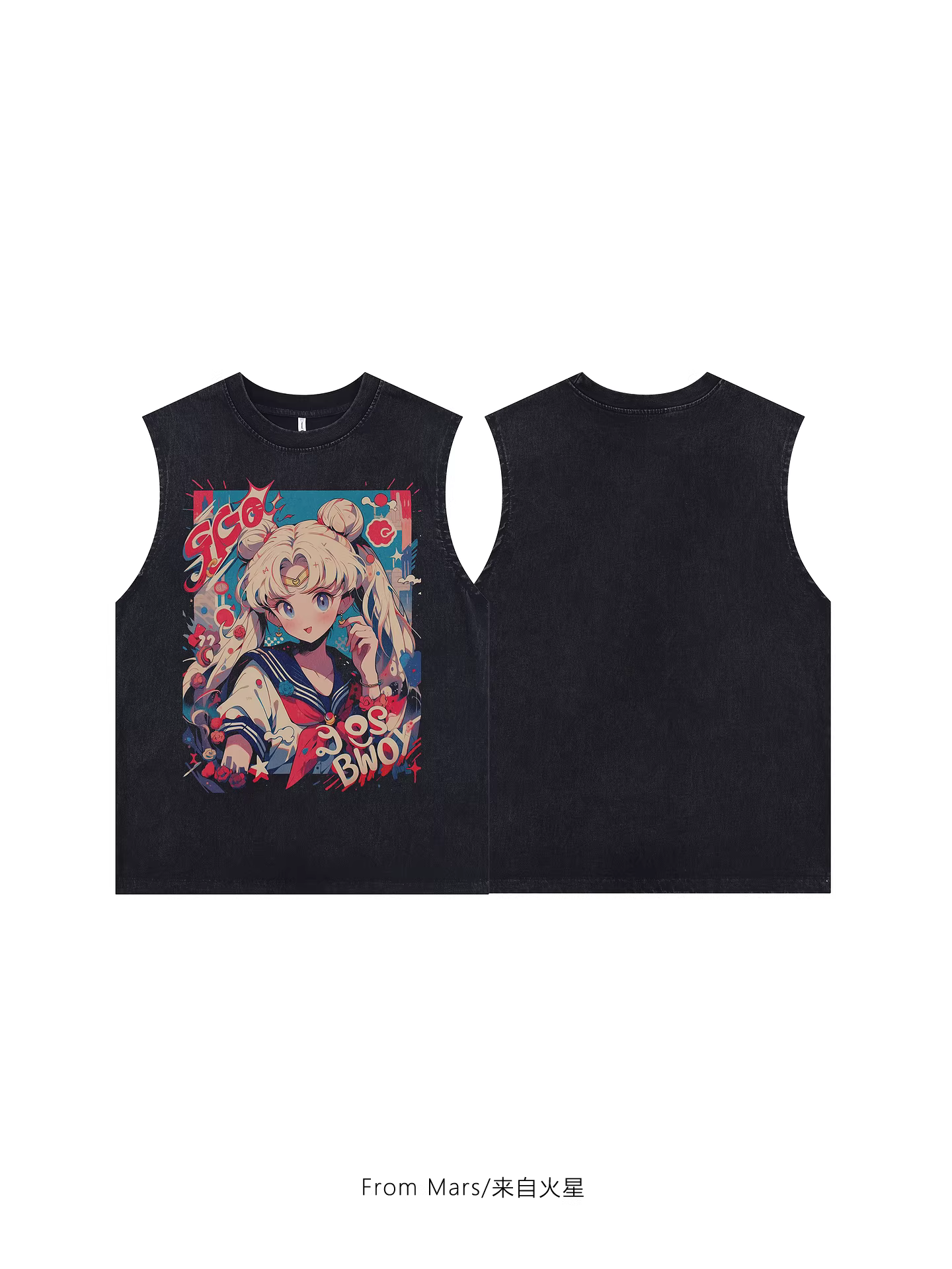 Áo thun From Mars Breaks Through the Ice dành cho nam và nữ, phong cách đường phố cao cấp của Mỹ, chất liệu cotton nguyên chất, dáng rộng, mùa hè, tay ngắn mát mẻ, cổ tròn, kiểu dáng BF