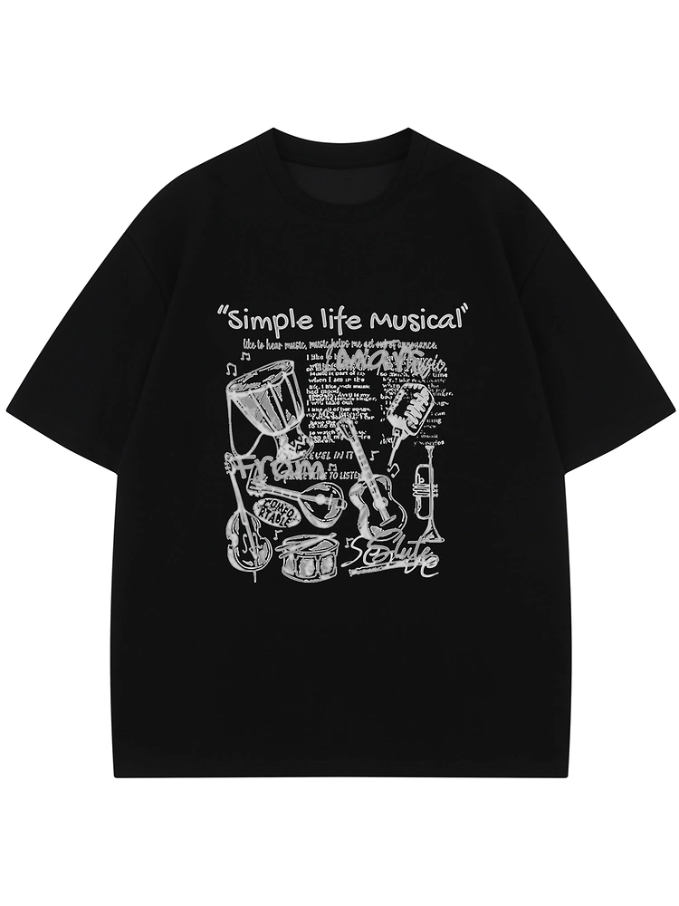 From Mars Lifestyle Comedy Retro New Vintage Loose Summer Trendy Brand Áo thun ngắn tay dành cho nam và nữ