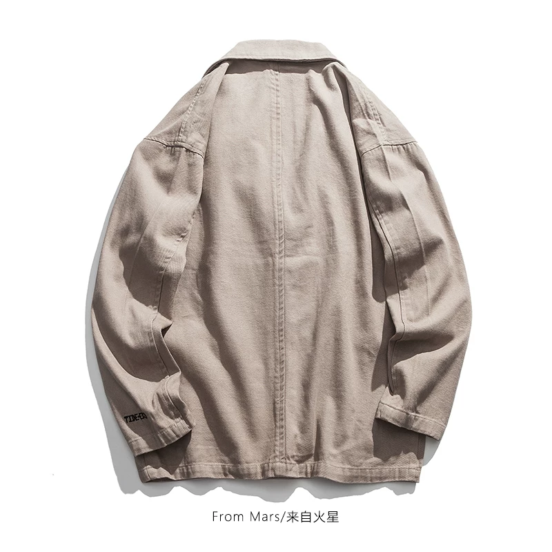 Áo khoác vest nam phong cách retro Nhật Bản màu trơn thời trang đường phố, kiểu dáng rộng, dành cho cặp đôi