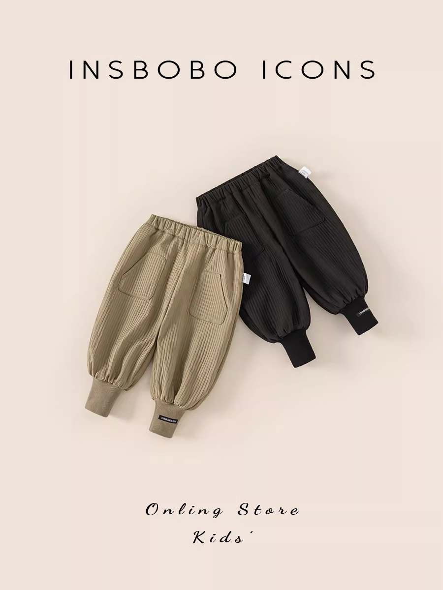 Quần bé trai mùa đông 2025 kiểu mới quần jogger bé gái có lớp lông cừu quần bé sơ sinh thời trang quần áo mùa đông trẻ em quần áo trẻ em hợp thời trang