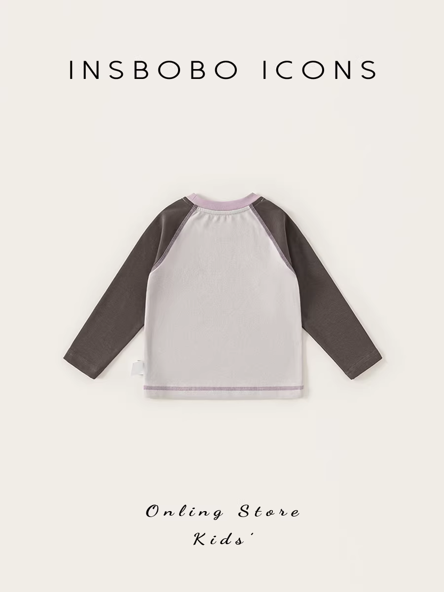 Áo bé gái INSbobo thu đông 2025, trang phục bé sơ sinh thu sớm, áo thun dài tay trẻ em, thời trang trẻ em
