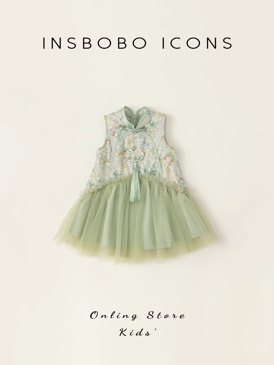 Váy Hanfu mùa hè cho bé gái 2025 kiểu mới, trang phục kiểu Trung Hoa, váy voan trẻ em, trang phục biểu diễn kiểu Trung Hoa mới cho mùa hè