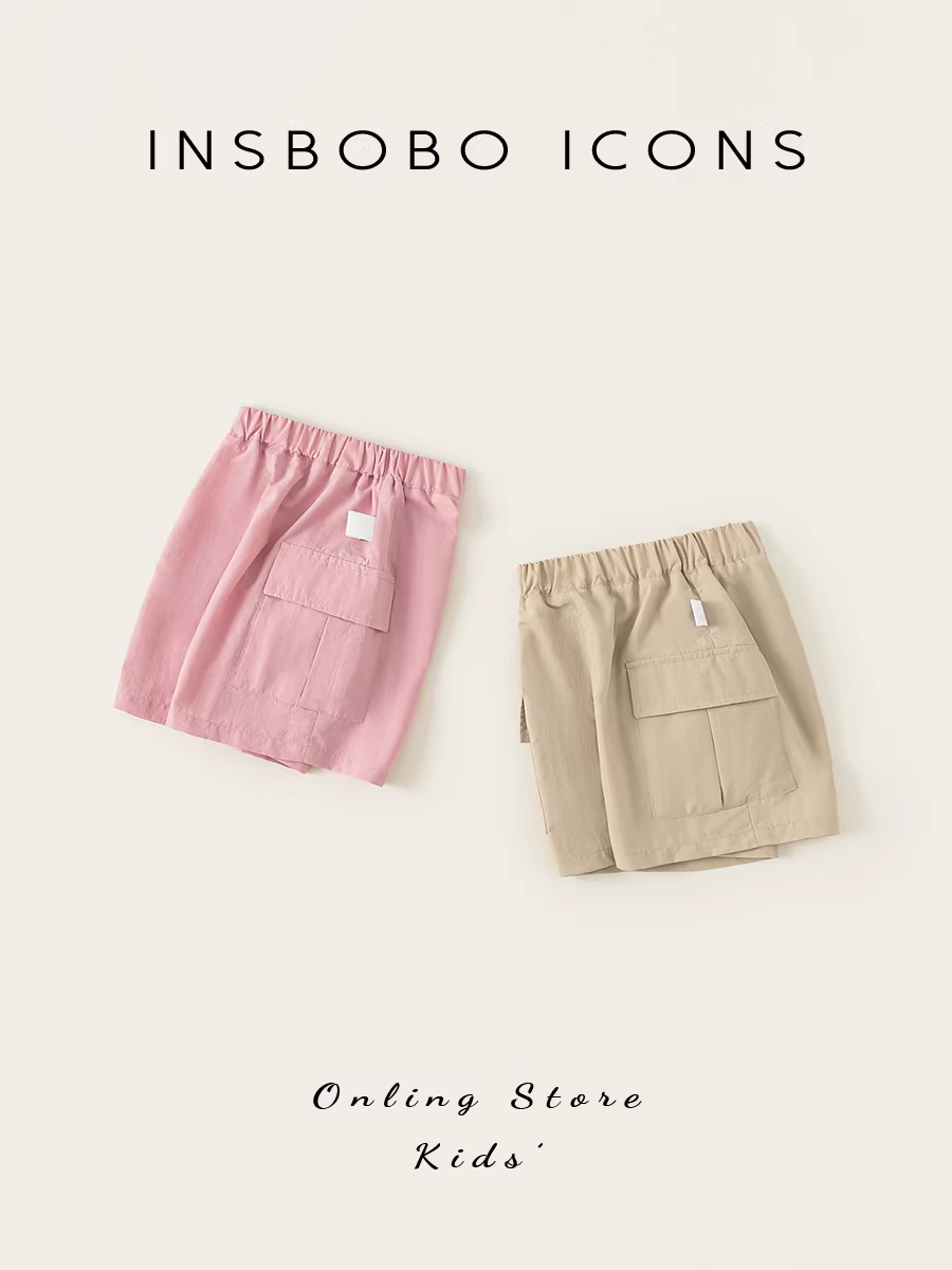 INSbobo quần trẻ em mùa hè kiểu dáng mỏng quần short bé trai quần cargo bé gái phong cách mùa hè quần áo trẻ em thoáng khí thường ngày