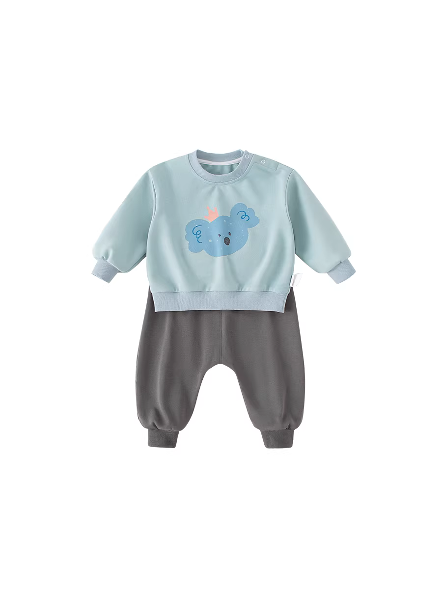 Bộ đồ thu đông INSbobo cho bé, áo nỉ trẻ em kiểu mới thu 2025, bộ hai mảnh cho bé gái và bé trai, tay dài