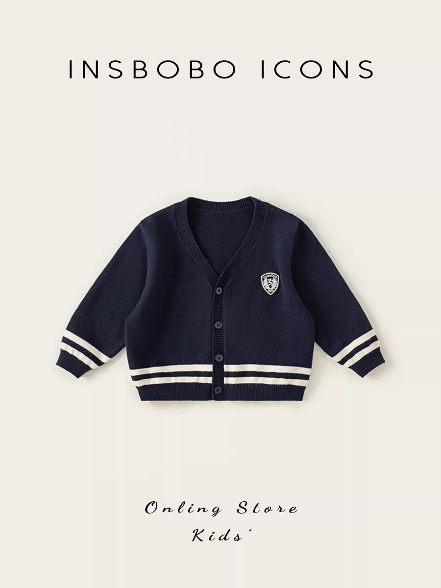 Áo len dệt kim trẻ em cho bé trai, kiểu mới mùa đông 2025, áo khoác bé gái, quần áo mùa đông phong cách preppy, áo bé sơ sinh