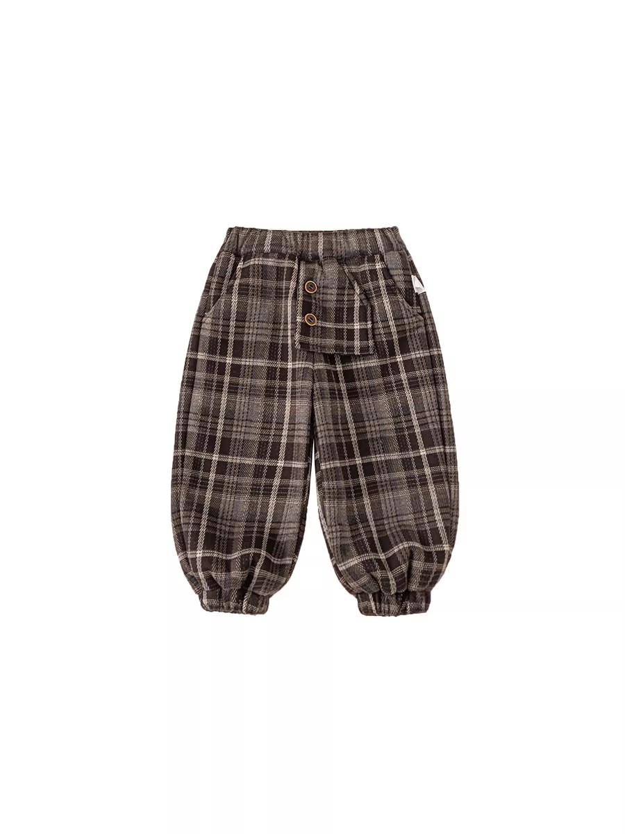 Quần INSbobo nữ, quần kẻ caro nam, quần jogger nam bé trai thu đông 2025, quần dài trẻ em