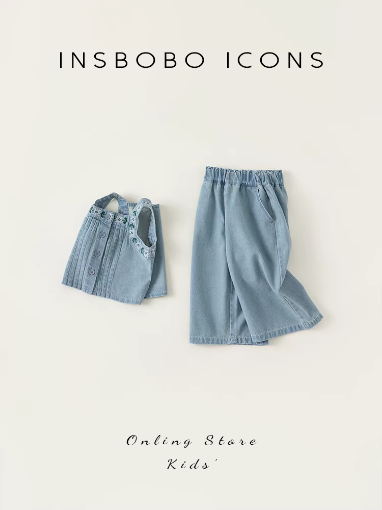 Bộ trang phục hè cho bé gái 2025, quần áo trẻ em mới thời trang và hợp xu hướng, bộ đồ cho bé gái, bộ đồ trẻ em cho bé gái nhỏ, phong cách hot trên mạng.