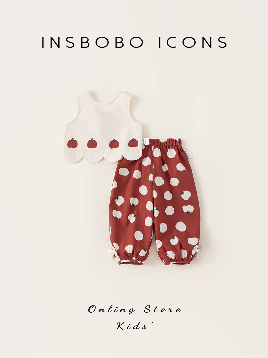 Trang phục mùa hè cho bé gái, quần áo mùa hè cho bé gái kiểu mới 2025, bộ hai mảnh áo gile cho bé gái, trang phục mùa hè trẻ em thời trang