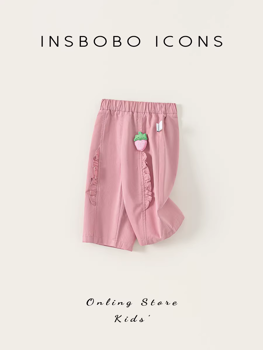 Quần bé gái INSbobo kiểu mùa hè, quần đùi trẻ sơ sinh, quần thường ngày dễ thương cho bé tập đi, trang phục đầu thu 2025