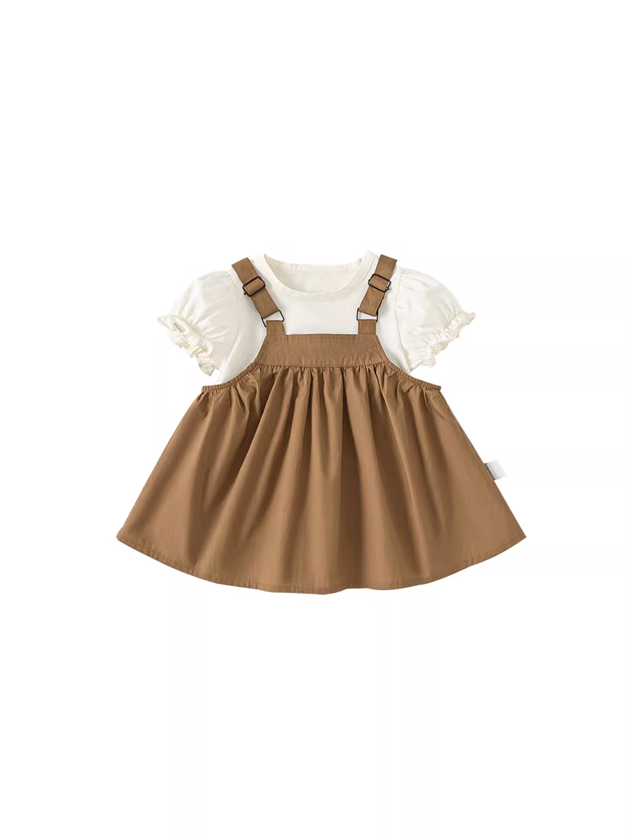 Bộ trang phục mùa hè INSbobo cho bé gái 2025 kiểu mới, bộ hai mảnh yếm thời trang, quần áo mùa hè trẻ em kiểu mỏng