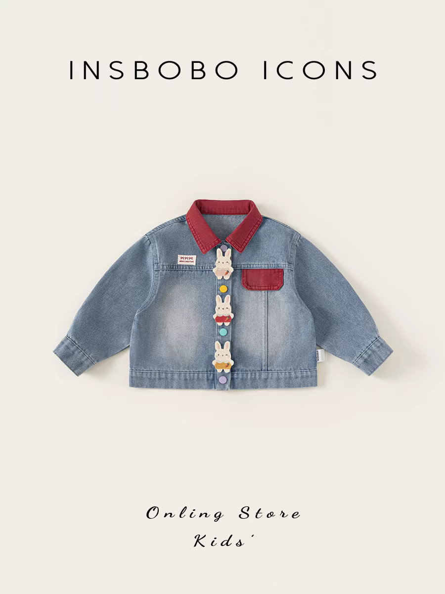 Áo khoác bé gái INSbobo thu đông 2025, trang phục đầu thu mới, áo siêu dễ thương cho bé, thời trang trẻ em