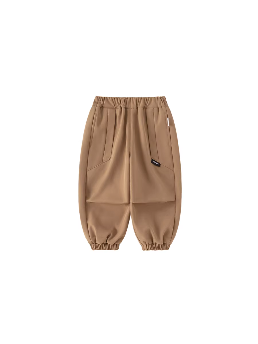 Quần jogger bé trai INSbobo mùa đông 2025, lót lông giữ ấm, kiểu dáng thời trang mới mùa thu đông