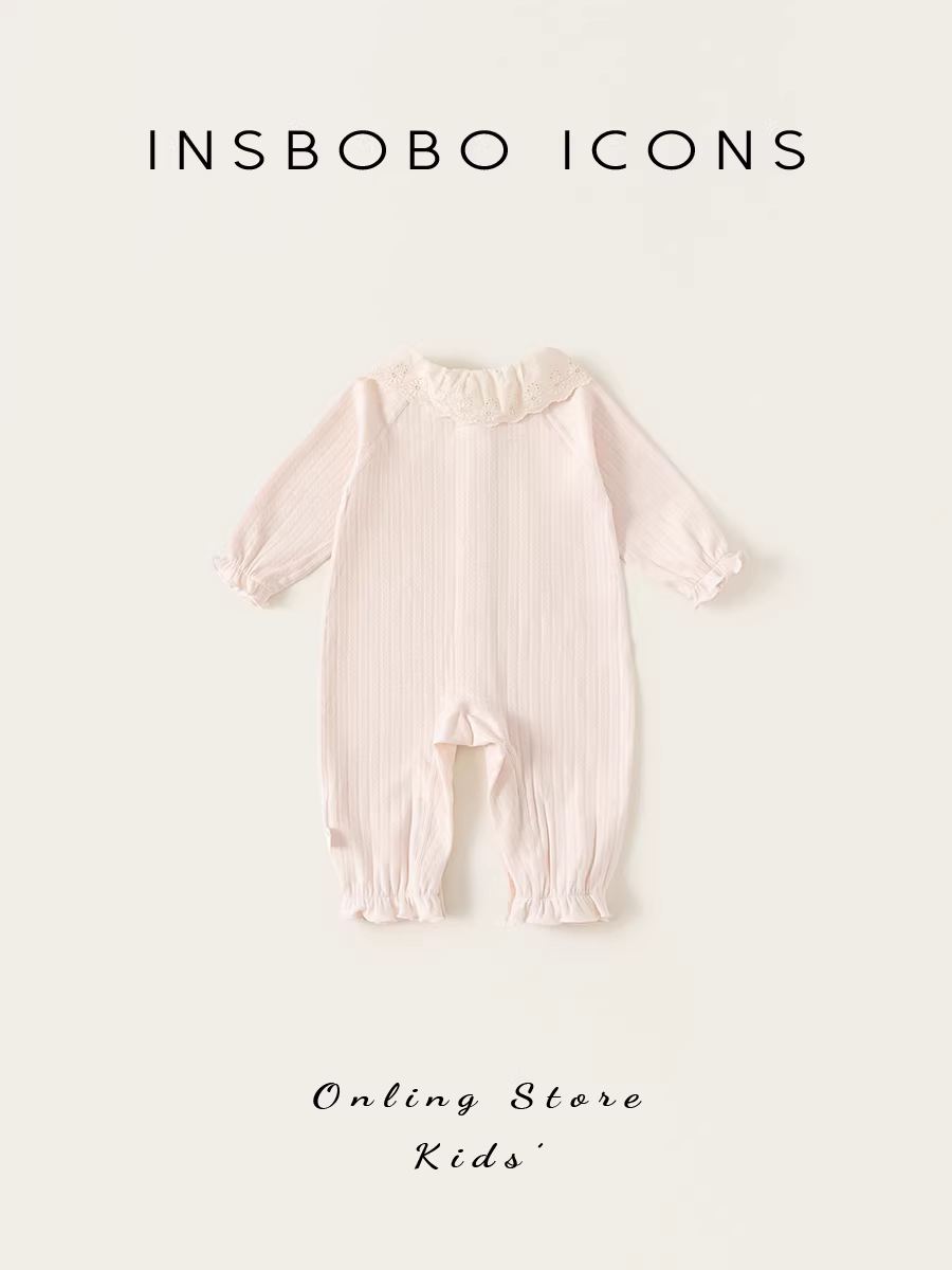Quần áo trẻ em INSbobo thu đông 2025 kiểu mới, bộ liền thân thời trang dễ thương cho bé gái, hợp xu hướng xuân thu
