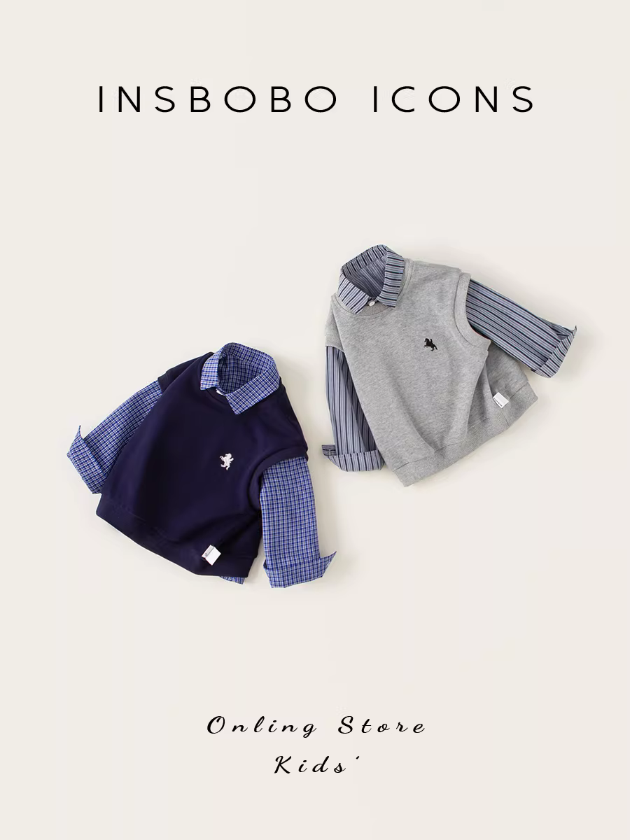 Áo len bé trai thu đông 2025, quần áo thu mới cho bé, áo len bé trai, áo gile bé trai, bộ áo sơ mi bé trai thời trang