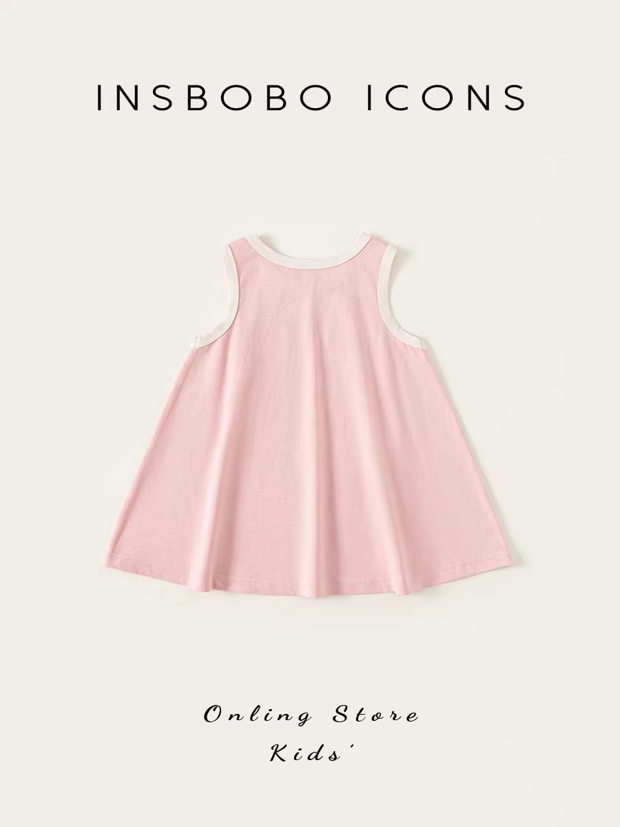 Váy bé gái INSbobo hè 2025 kiểu mới, váy hai dây bé gái, váy trẻ em hè kiểu mỏng, thời trang trẻ em