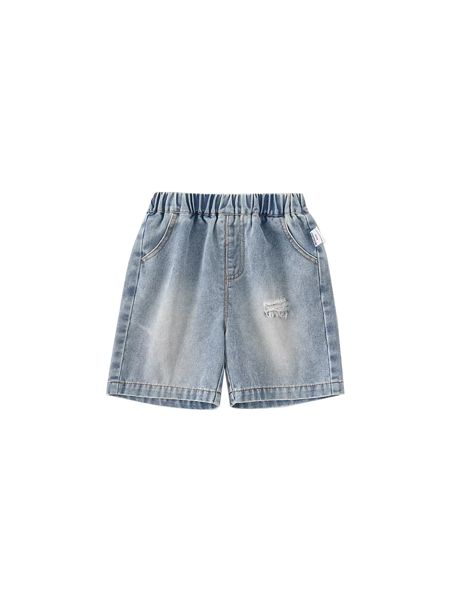 Quần đùi bé trai, quần bé gái, quần short denim mỏng mùa hè cho bé, quần áo mùa hè trẻ em 2025 thời trang mới.