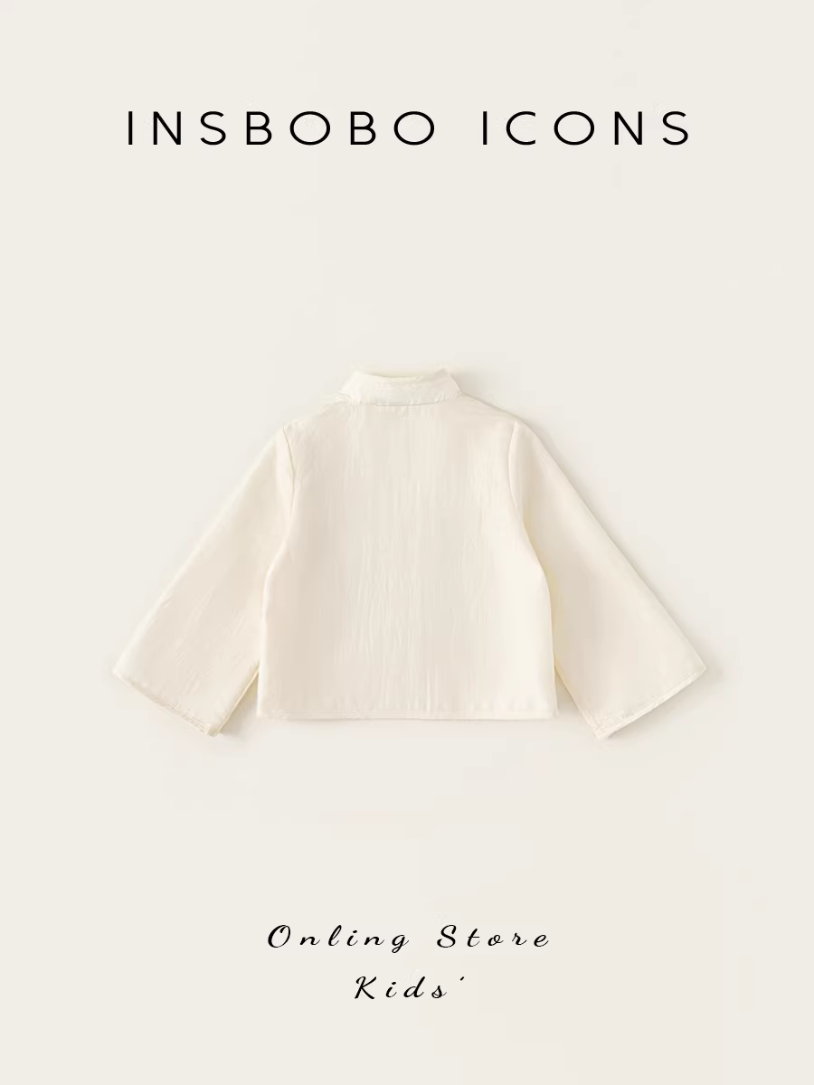 Váy áo Hanfu INSbobo cho bé gái, kiểu mới thu 2025, phong cách Trung Hoa, áo khoác Tang phục trẻ em