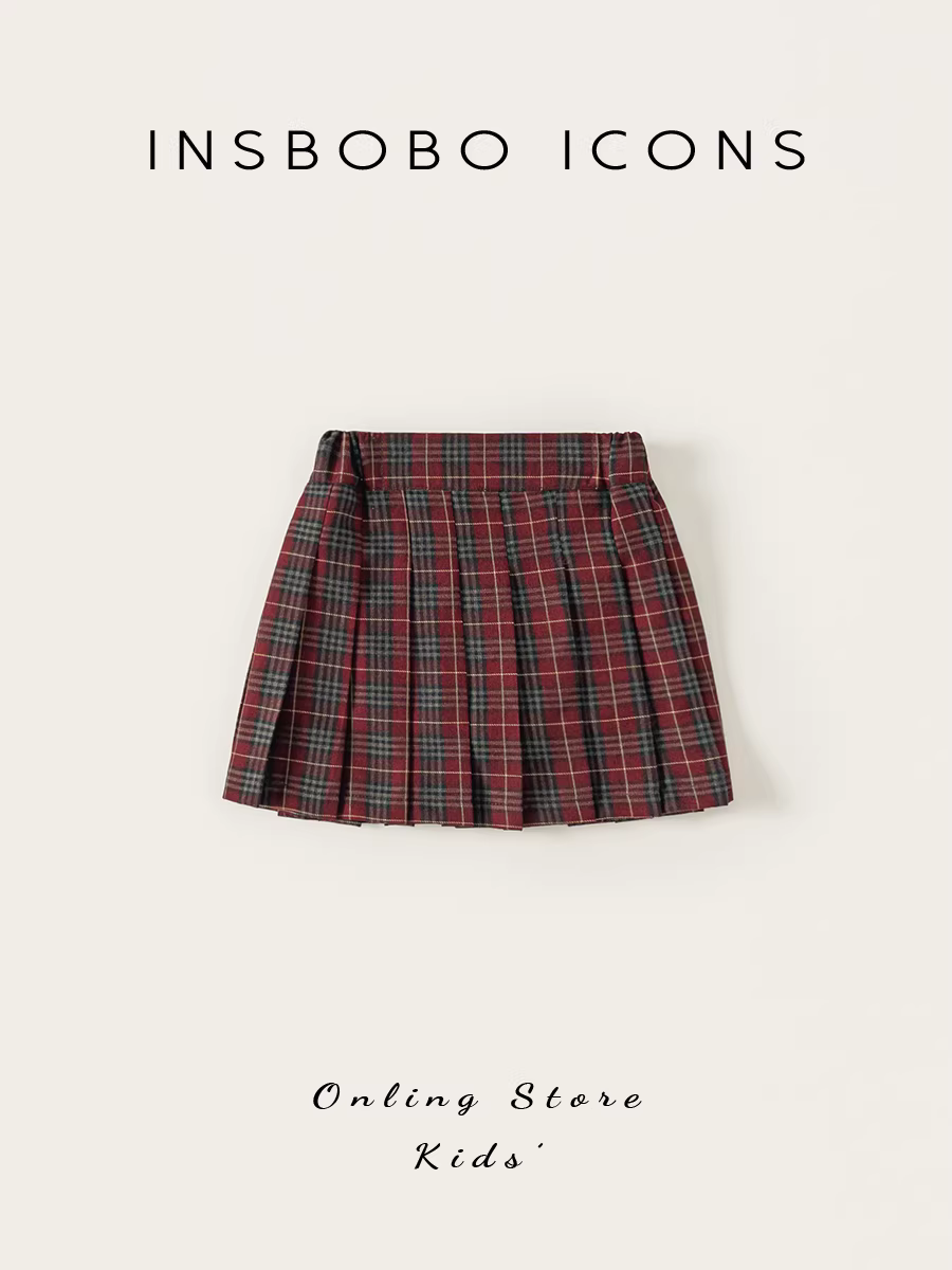 [Chuỗi sản phẩm Gấu bông] Váy bé gái INSbobo Thu 2025 Mẫu mới Váy ngắn trẻ em Xuân Thu