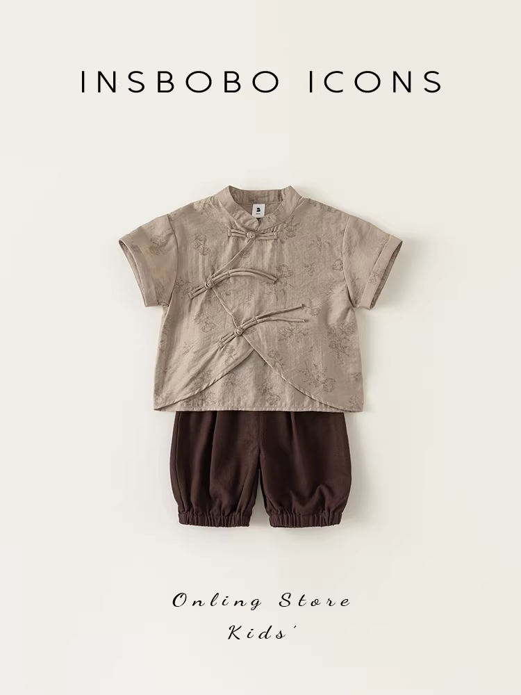 Hanfu cho bé trai, trang phục lễ nghi mùa hè năm 2025 dành cho trẻ một tuổi, Hanfu cho bé trai, quần áo trẻ em phong cách Trung Hoa cổ điển mới, trang phục nhà Đường.