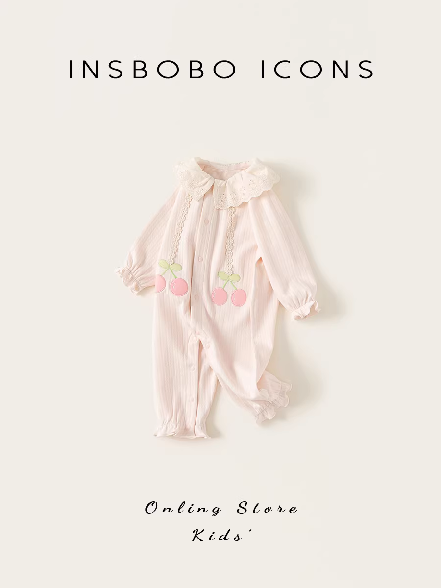 Quần áo trẻ em INSbobo thu đông 2025 kiểu mới, bộ liền thân thời trang dễ thương cho bé gái, hợp xu hướng xuân thu