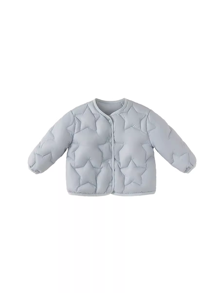 Áo khoác phao trẻ em INSbobo thu đông 2025, áo khoác phao bé trai kiểu dáng thường ngày, áo khoác phao bé trai 90% lông vịt trắng