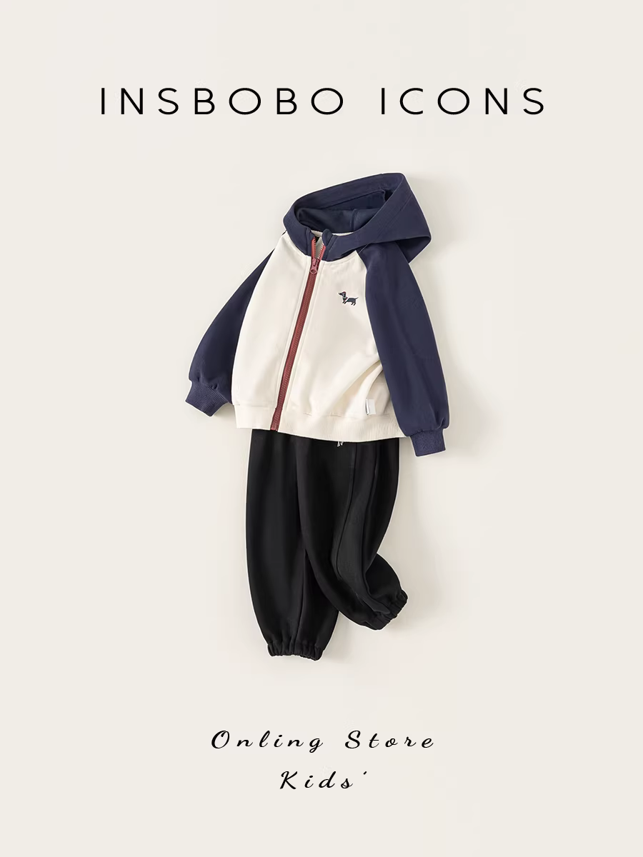 Quần trẻ em INSbobo thu đông 2025, bộ quần dài bé trai, áo nỉ bé gái, quần áo thu đông trẻ em