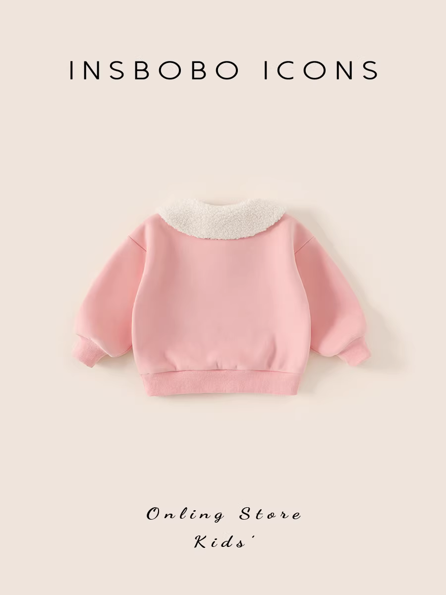 Áo len bé gái INSbobo thu đông, áo giữ ấm bé yêu mùa đông 2025, áo dày dặn trẻ em, quần áo trẻ em