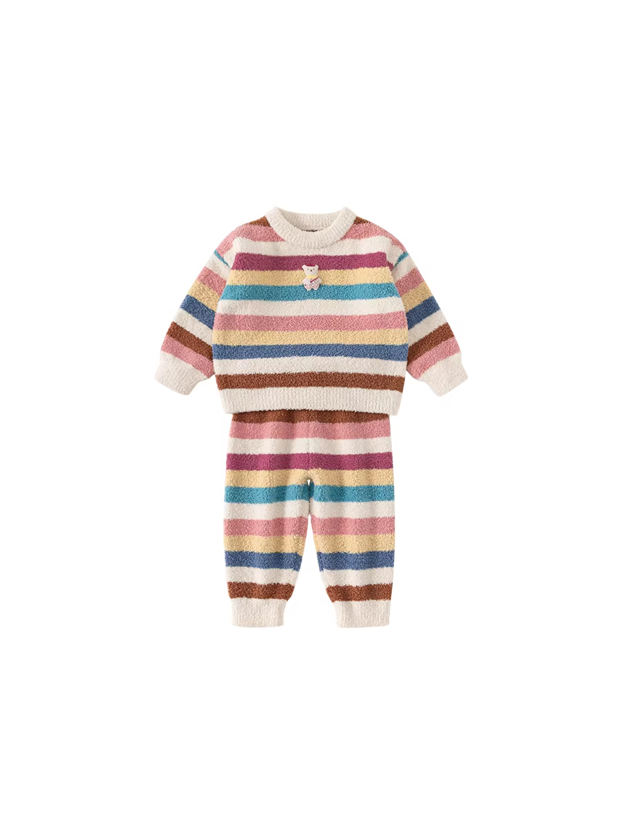 Bộ đồ ngủ trẻ em INSbobo mùa đông 2025 kiểu mới, đồ mặc nhà bé gái, quần ngủ trẻ em, mùa thu đông dày dặn