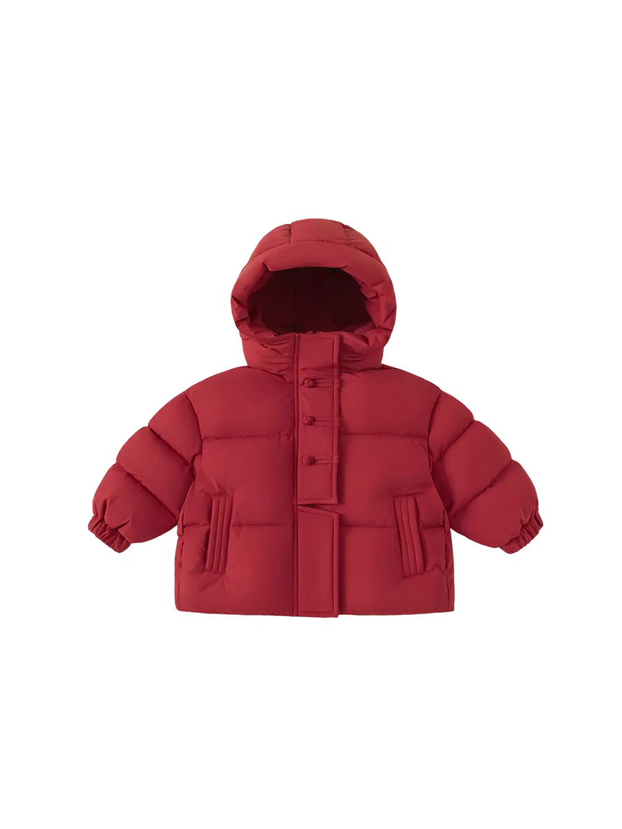 Áo khoác phao bé gái INSbobo mùa đông 2025 kiểu dáng thời trang mới, áo khoác ba lớp chống thấm giữ ấm trẻ em, áo thời thượng