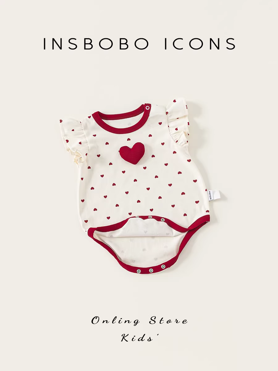Quần áo trẻ em INSbobo thu đông 2025, bộ liền thân bé gái, đồ bò cho bé sơ sinh, thời trang thu đông