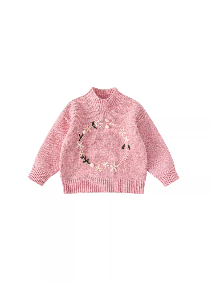 Áo len bé gái INSbobo thu đông 2025, áo len trẻ em mới, quần áo bé sơ sinh, áo len chui đầu xuân thu, thời trang trẻ em