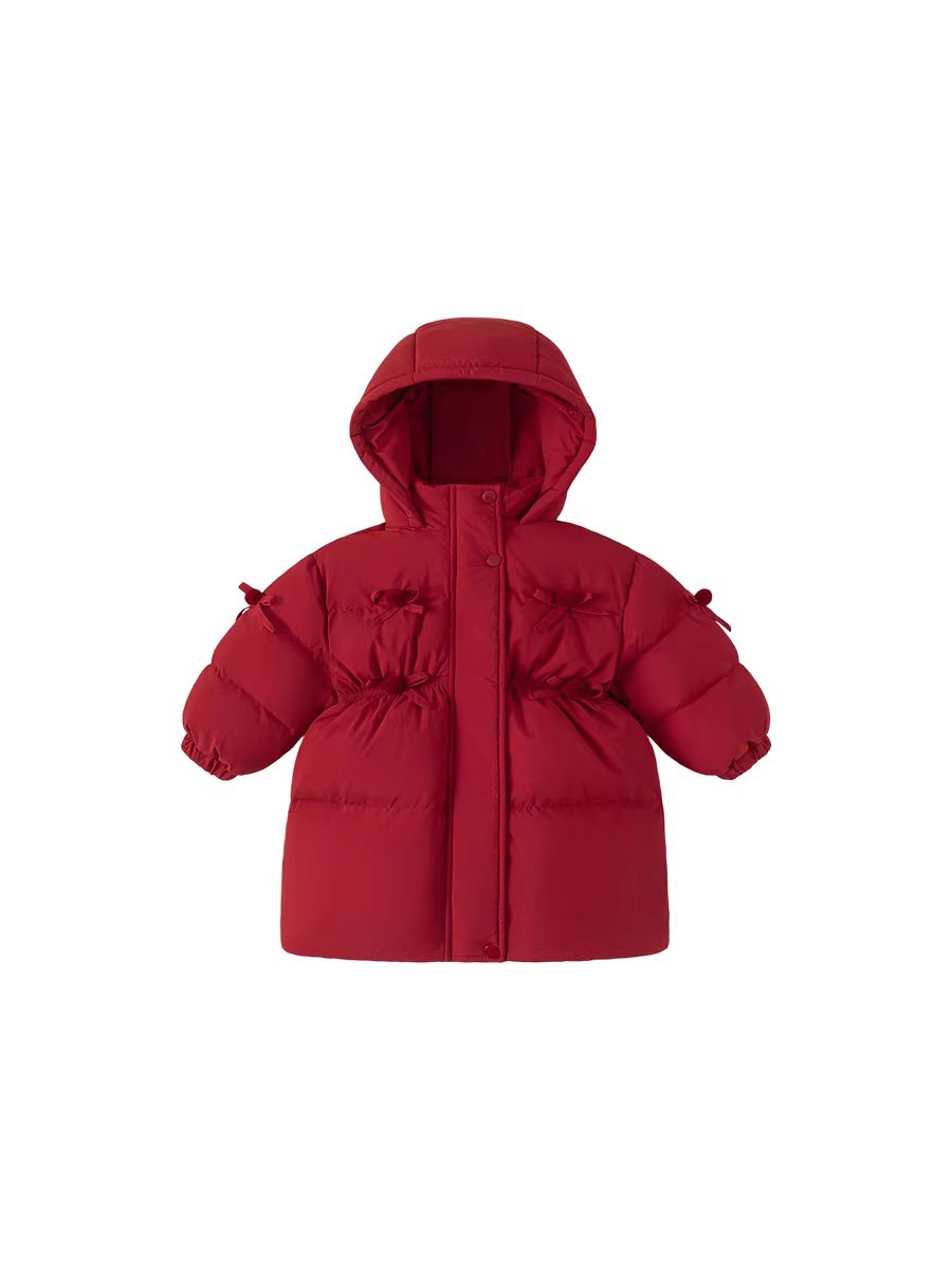 Áo khoác phao trẻ em INSbobo mùa đông 2025 kiểu mới áo khoác phao bé gái áo phao bé 90% lông vịt trắng giữ ấm mùa đông