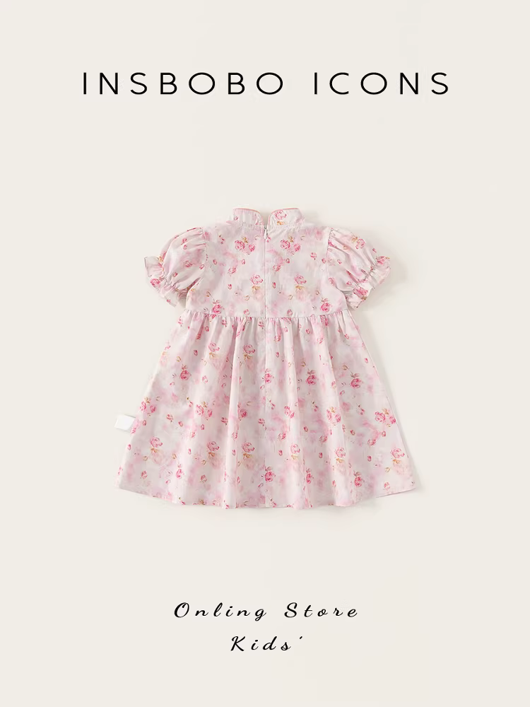 Váy Hanfu INSbobo cho bé mùa hè 2025 kiểu mới, đầm dạ hội cho trẻ sơ sinh một tuổi, trang phục kiểu Trung Hoa, đồ Tang phục cho trẻ sơ sinh