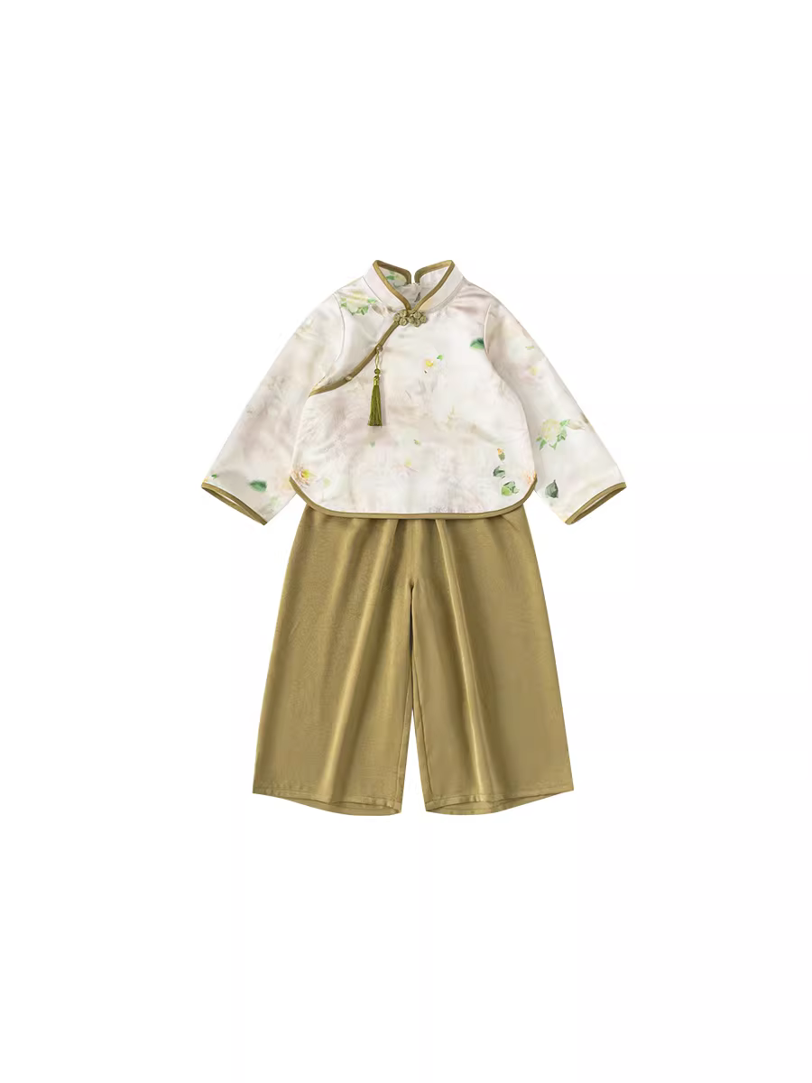 Đầm Hanfu INSbobo cho bé gái xuân thu 2025, bộ trang phục Hanfu trẻ em mới năm 2025, bộ trang phục mùa thu cho bé sinh nhật 1 tuổi