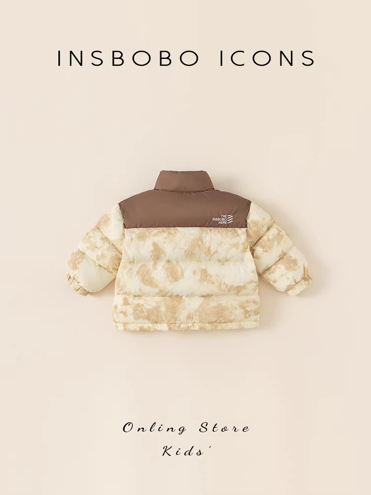 Áo khoác phao trẻ em INSbobo mùa đông 2025 mẫu mới áo khoác phao bé trai mùa đông 90% lông vịt trắng quần áo mùa đông thời trang