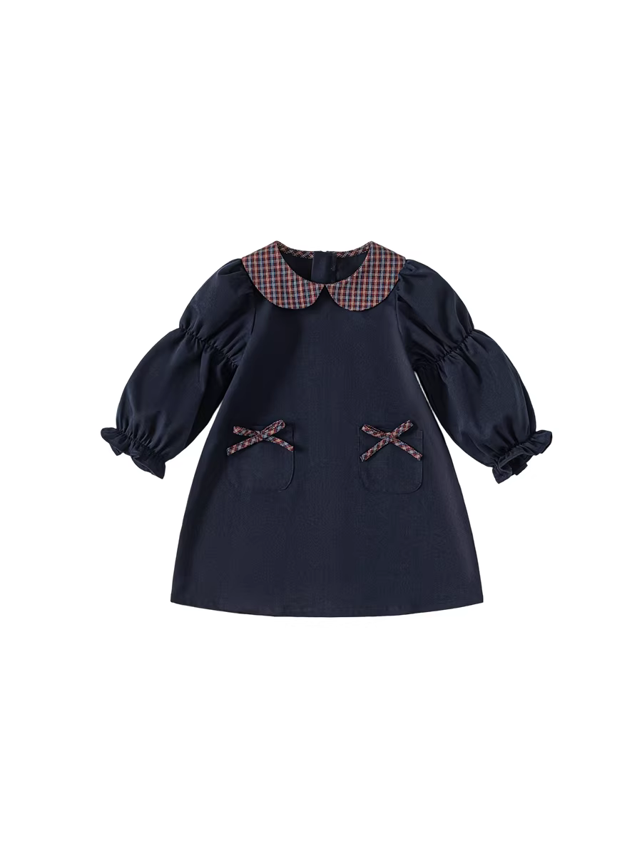 Váy bé gái INSbobo thu đông 2025, váy búp bê bé gái mới, váy trẻ em xuân thu, quần áo trẻ em