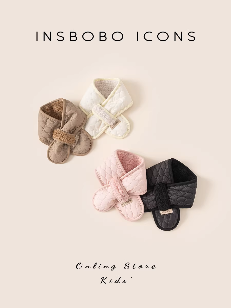 Khăn quàng cổ trẻ em INSbobo mùa thu đông mới dễ thương cho bé trai khăn quàng cổ ấm áp cho bé gái khăn quàng cổ chống gió phong cách Hàn Quốc