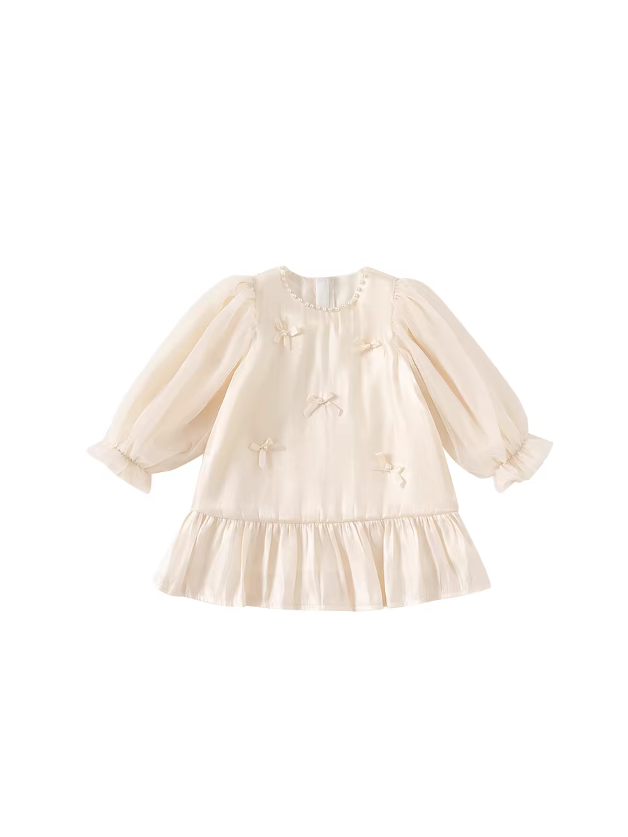 Váy bé gái INSbobo thu đông 2025 kiểu dáng thời trang, váy dài công chúa cho bé, váy trẻ em