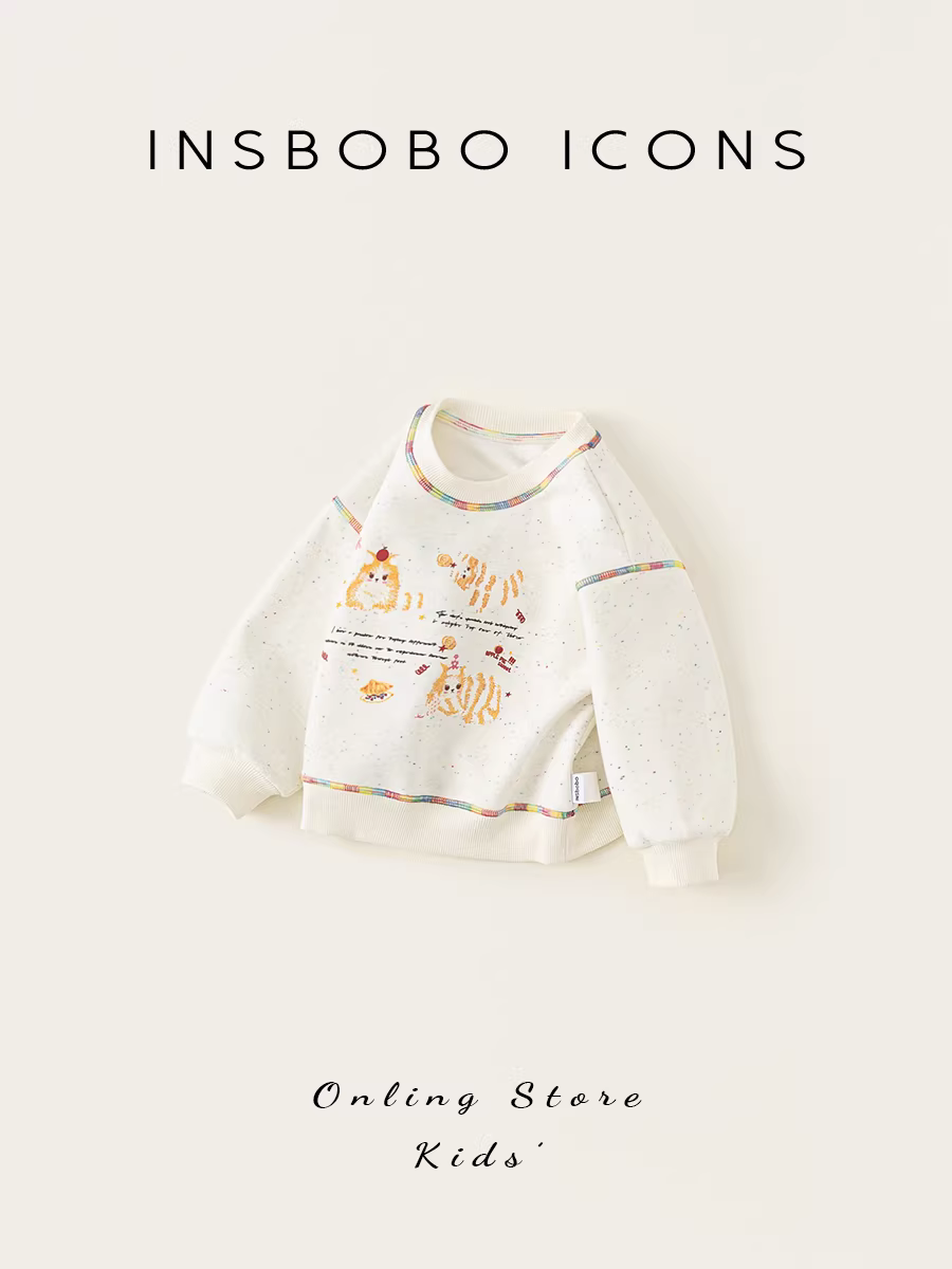 Áo thun trẻ em INSbobo áo bé gái mùa thu 2025 mới quần áo bé trai trẻ em mặc mùa xuân và mùa thu sành điệu