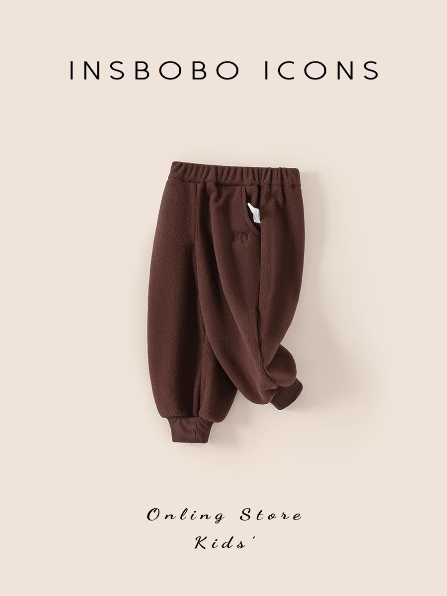 Quần INSbobo bé gái mùa đông 2025 kiểu mới, quần dài dày dặn thời trang cho bé trai, quần trẻ em mặc thường ngày mùa thu đông