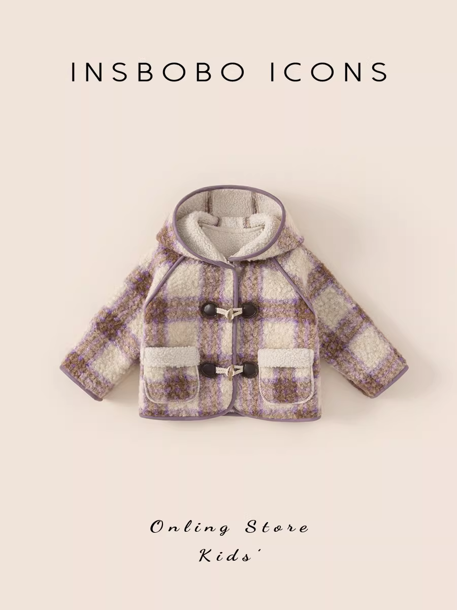 Áo khoác bé gái INSbobo thu đông 2025 kiểu dáng mới áo khoác bé gái áo khoác ngoài dài tay trẻ em thời trang và hợp xu hướng