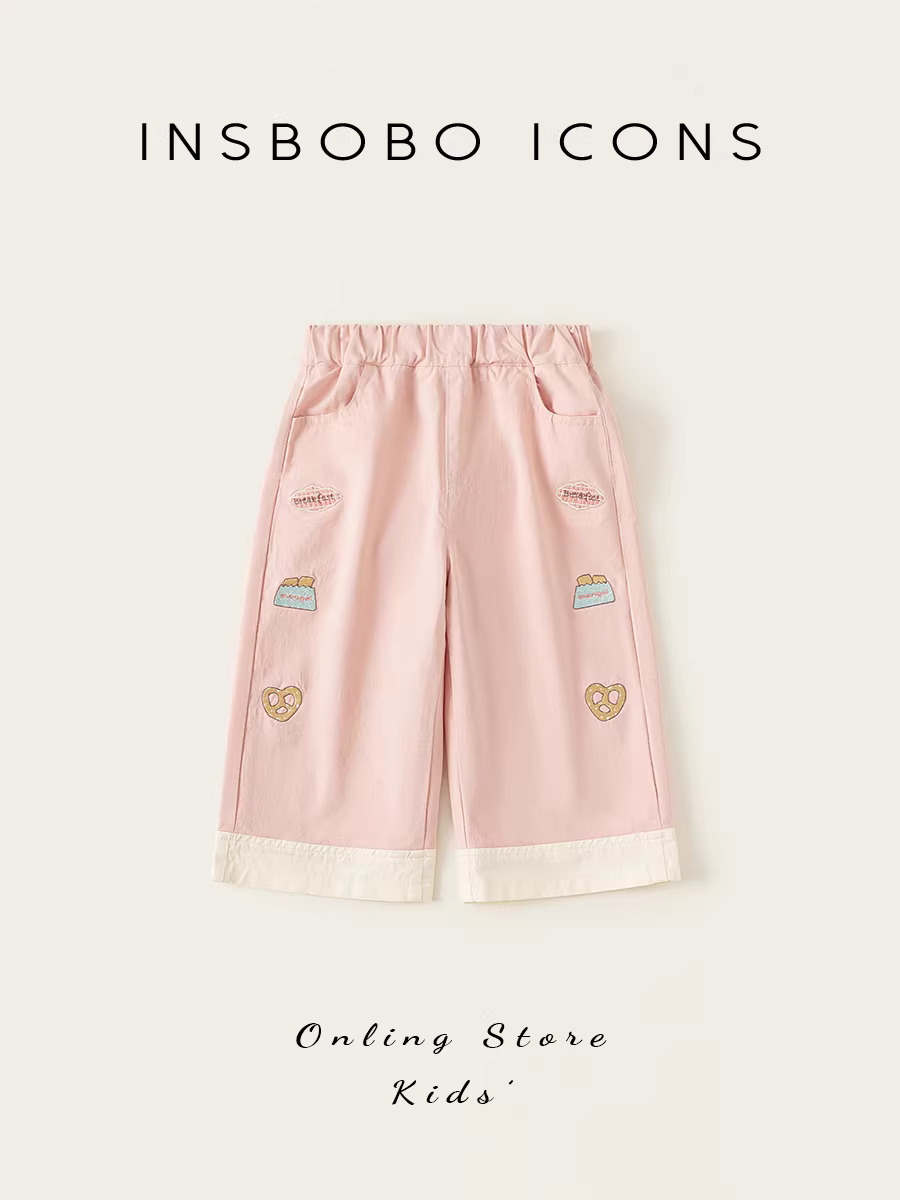 Quần bé gái INSbobo thu đông 2025 kiểu mới quần jean bé gái quần thẳng trẻ em quần áo thu đông