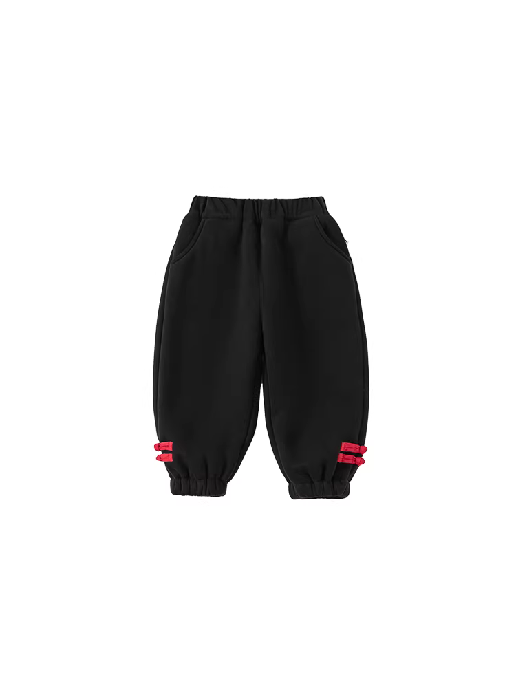 Quần Hanfu mùa đông cho bé trai, quần bé gái kiểu mới 2025, bộ đồ Tang trẻ em, quần bé mặc thường ngày, quần jogger dày kiểu cổ điển