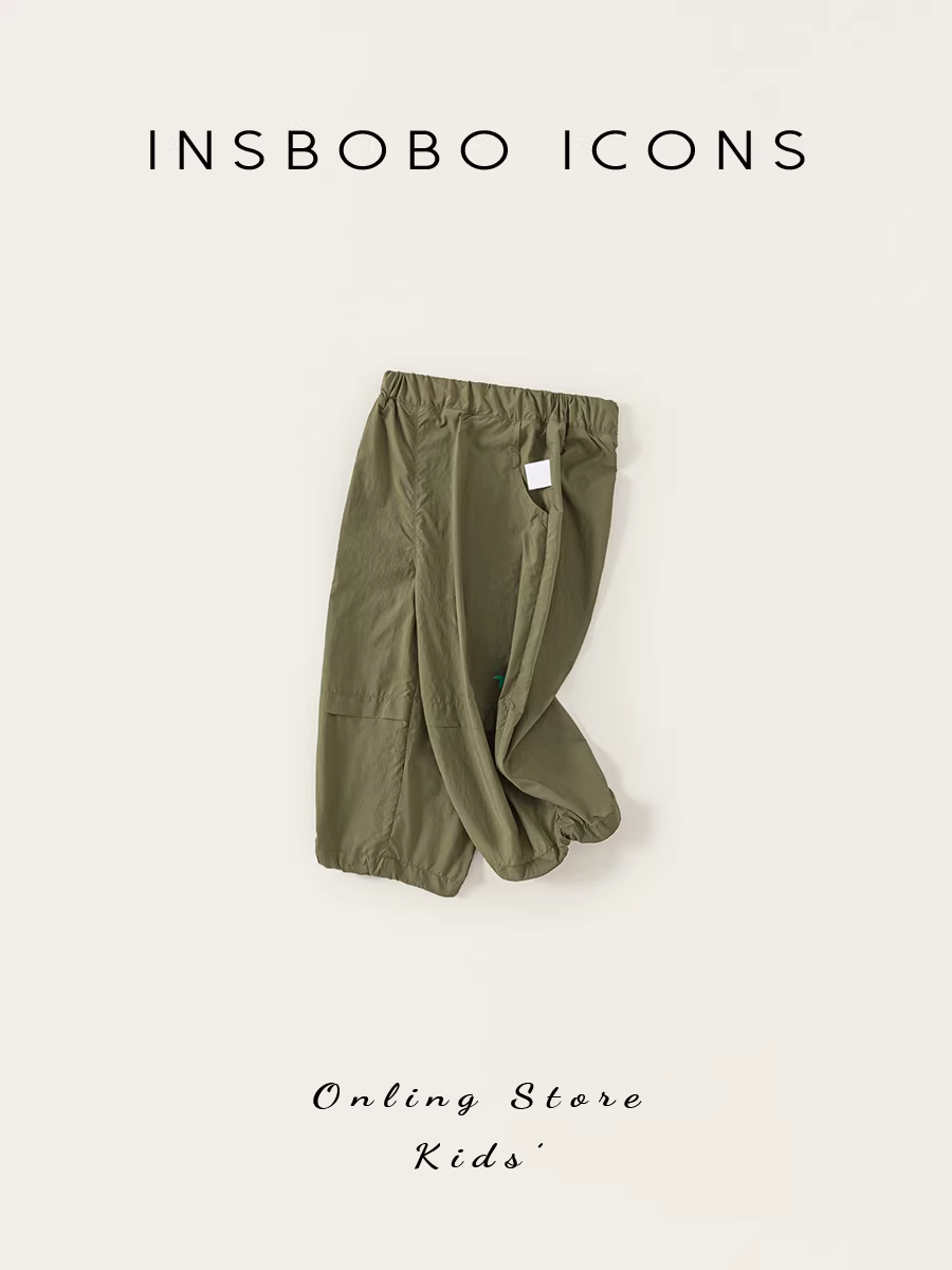 Quần trẻ em INSbobo hè 2025 mẫu mới quần chống muỗi bé trai quần cargo bé trai quần ống thẳng mùa hè