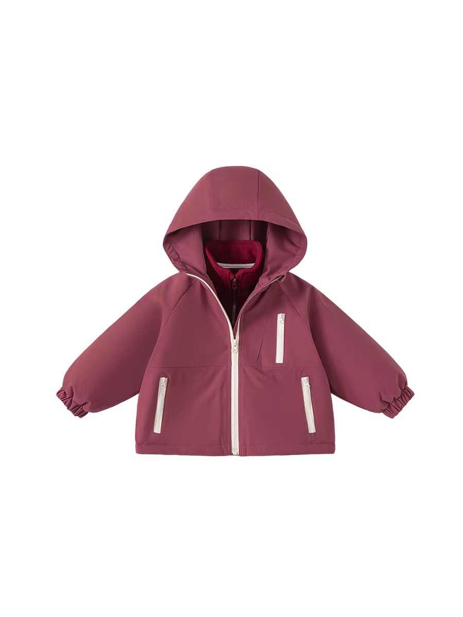 Áo khoác bé gái INSbobo thu đông 2025, áo ba lớp giữ ấm cho bé mùa đông