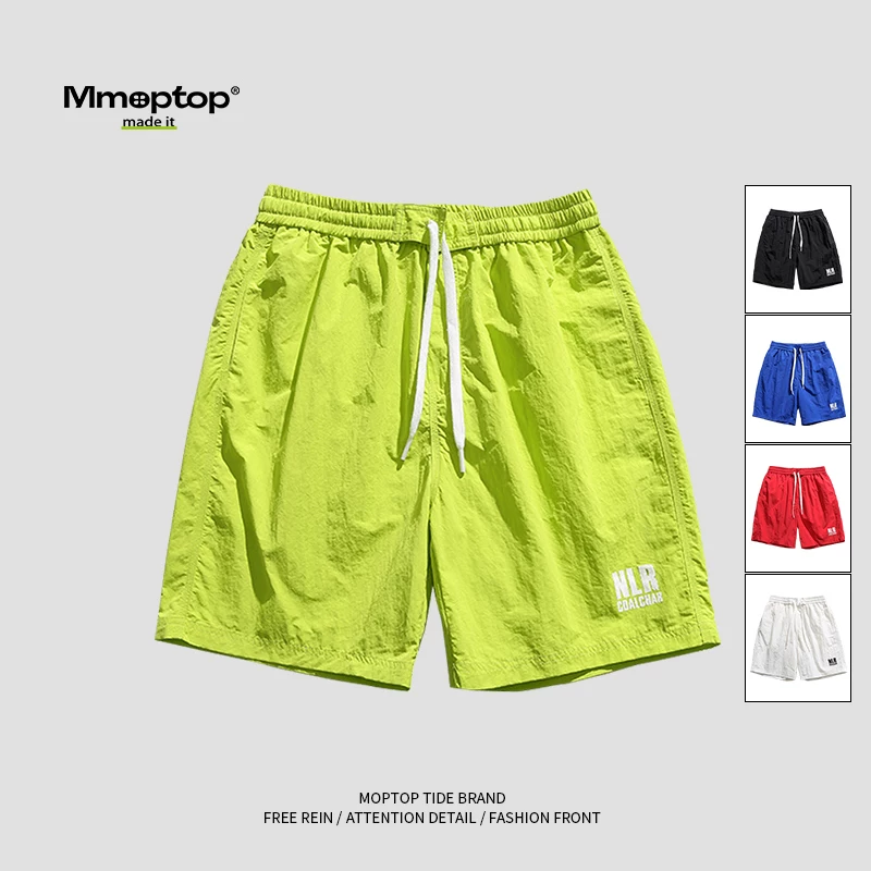 Mmoptop phong cách Nhật Bản mùa hè đa năng dành cho cặp đôi quần short năm điểm khô nhanh nam hợp thời trang quần short thể thao đi biển thông thường dành cho nam