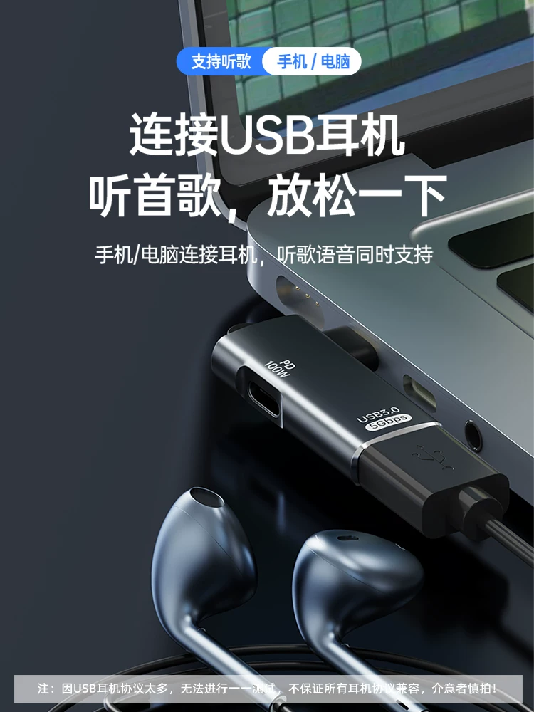 Giao diện typec Bộ chuyển đổi OTG Bộ chuyển đổi USB mở rộng ổ đĩa flash USB bên ngoài USB3.0 sạc đồng thời PD sạc nhanh thích hợp cho Huawei Apple MacBook Pro máy tính xách tay iPhone15
